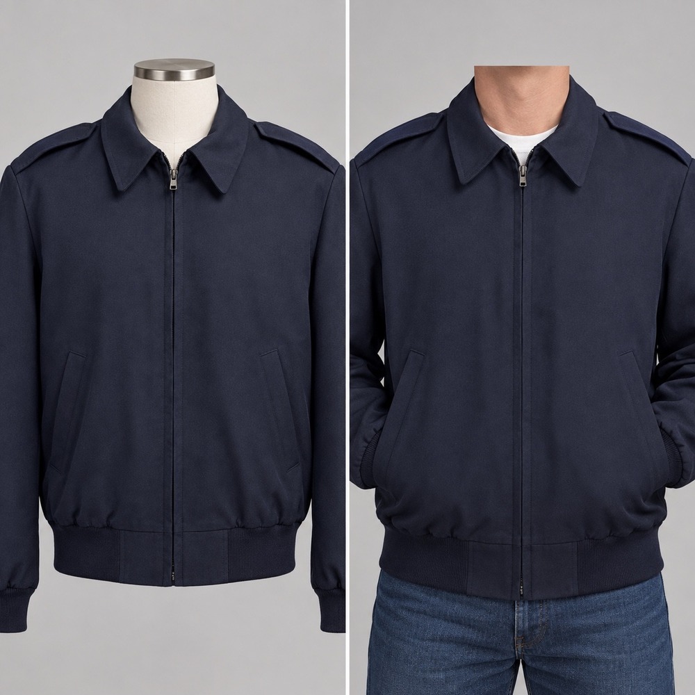 Vintage DSCP Wings Collection Jacket Mens 46L Blue Wool Blend Bomber Military